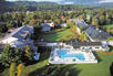 Aerial shot of the Stoweflake Mountain Resort, Stowe, USA.
