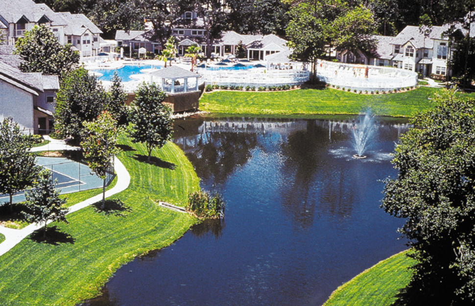 Aerial view of the Oak Plantation Villas, Kissimmee, Orlando, Florida, USA.