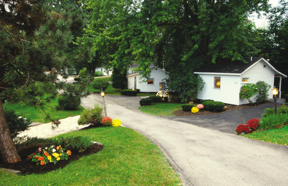 Grounds and cabins at the Merrill Farm Resort in New Hampshire
