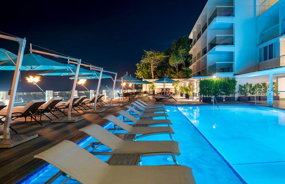 Pool at night