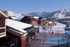 Outdoor pool with mountain views at the Park City Peaks Hotel, Utah, USA