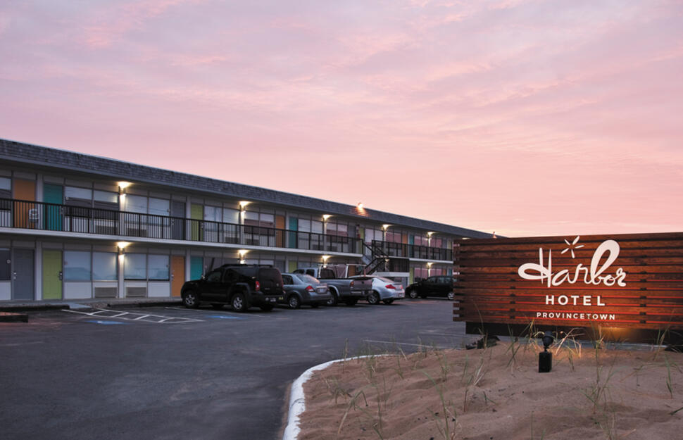 Hotel exterior, Harbor Hotel, Provincetown, Cape Cod, Massachusetts, USA