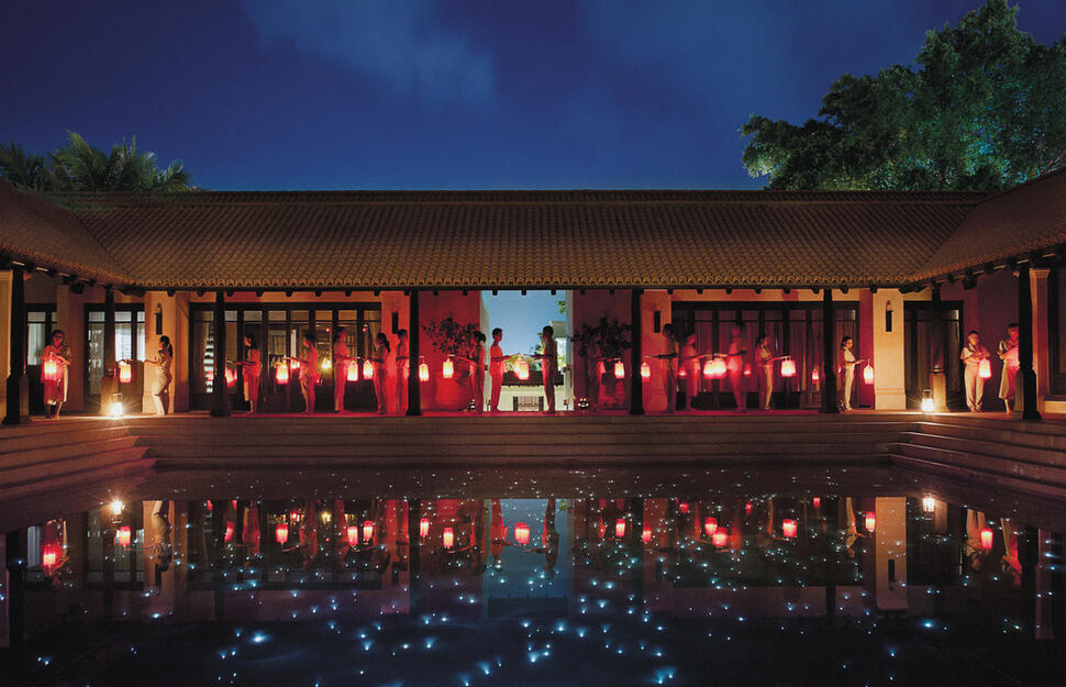 Lobby at night, Le Meridien Koh Samui Resort and Spa, Thailand, Far East.