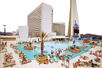 Outdoor pool at Stratosphere, Las Vegas