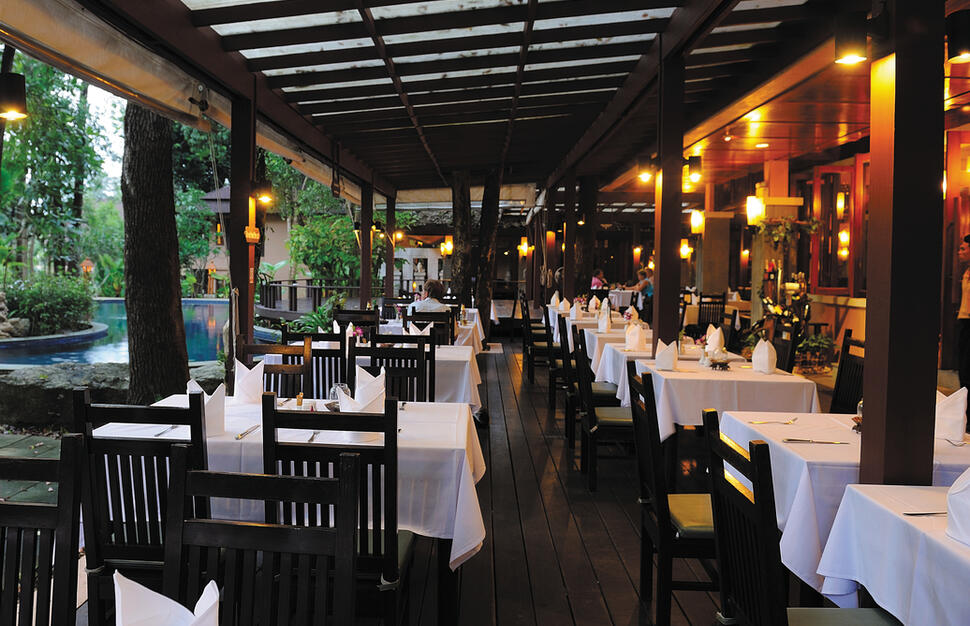 Tropical Garden Restaurant, Khaolak Merlin Resort, Thailand, Far East,