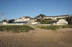 View from the beach, Beach House Grill, Chatham Bars Inn, Cape Cod, New England, East Coast USA.