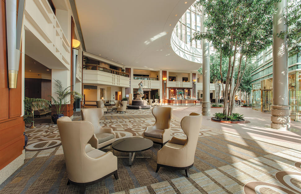 Hotel Lobby, Hilton Boston Logan Airport, Boston, Massachusetts