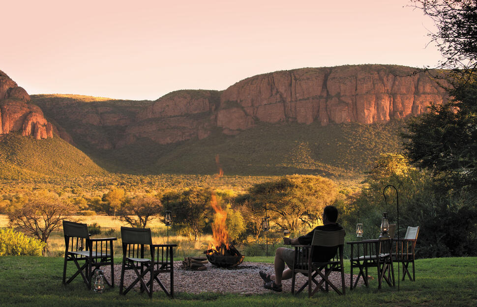View of Waterberg Mountain from Marataba Safari Lodge