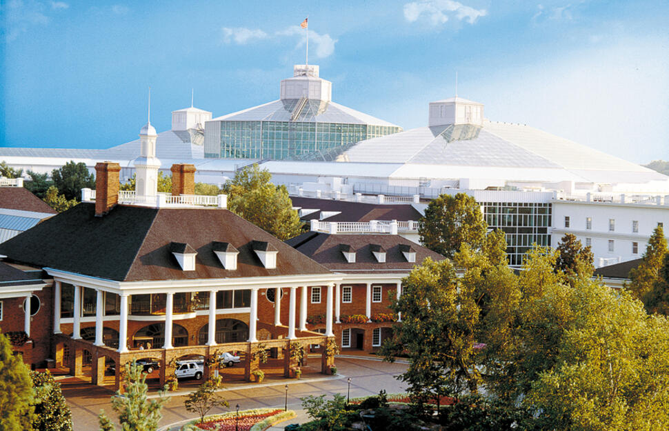 Exterior of Gaylord Opryland Resort, Nashville Tennessee.