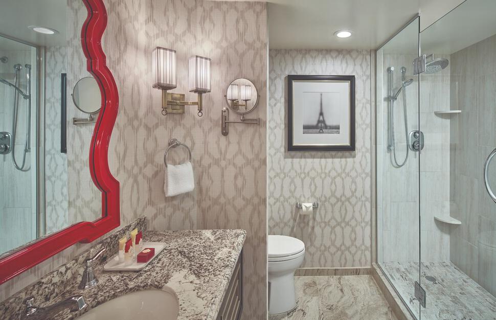 Burgundy 1 King Bathroom