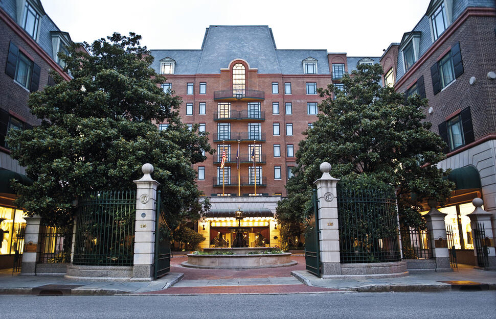 Hotel exterior, Belmond Charleston Place, Charleston, South Carolina, Southern USA