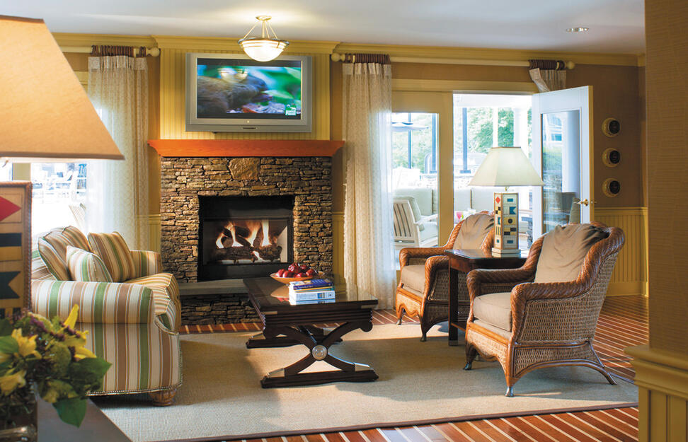 Bedroom at Hyannis Harbor hotel in Hyannis Cape Cod