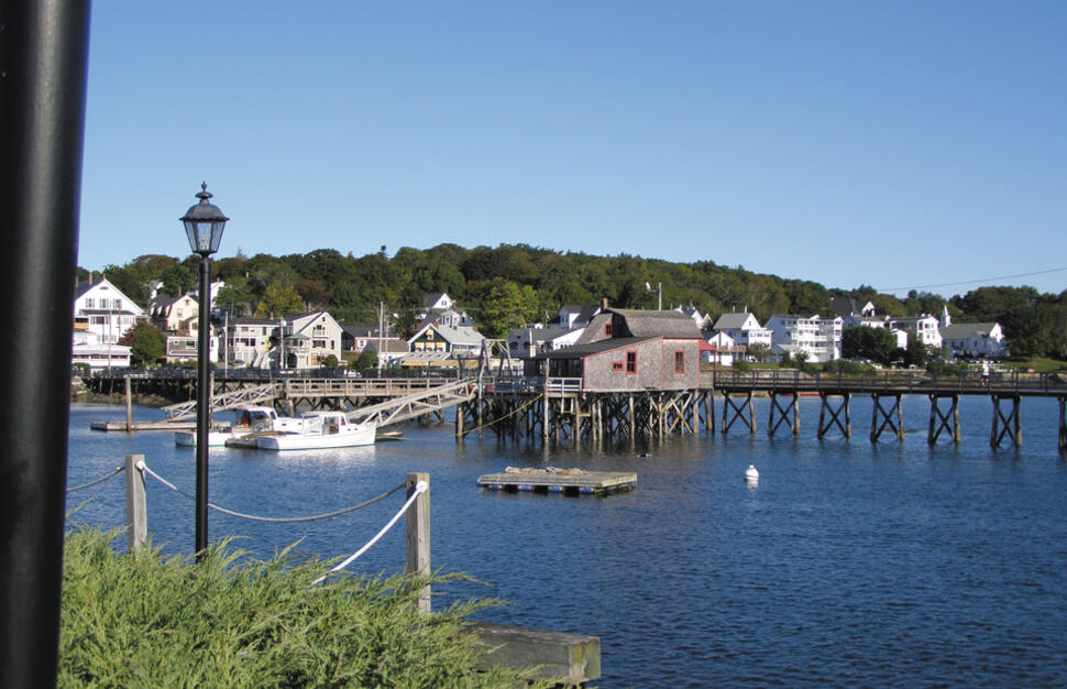 Footbridge view from Boothbay Harbor Inn