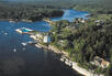 Aerial shot of Sebasco Harbor Resort, Maine