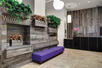 Double bedroom at Hilton Garden Inn Chelsea, New York.