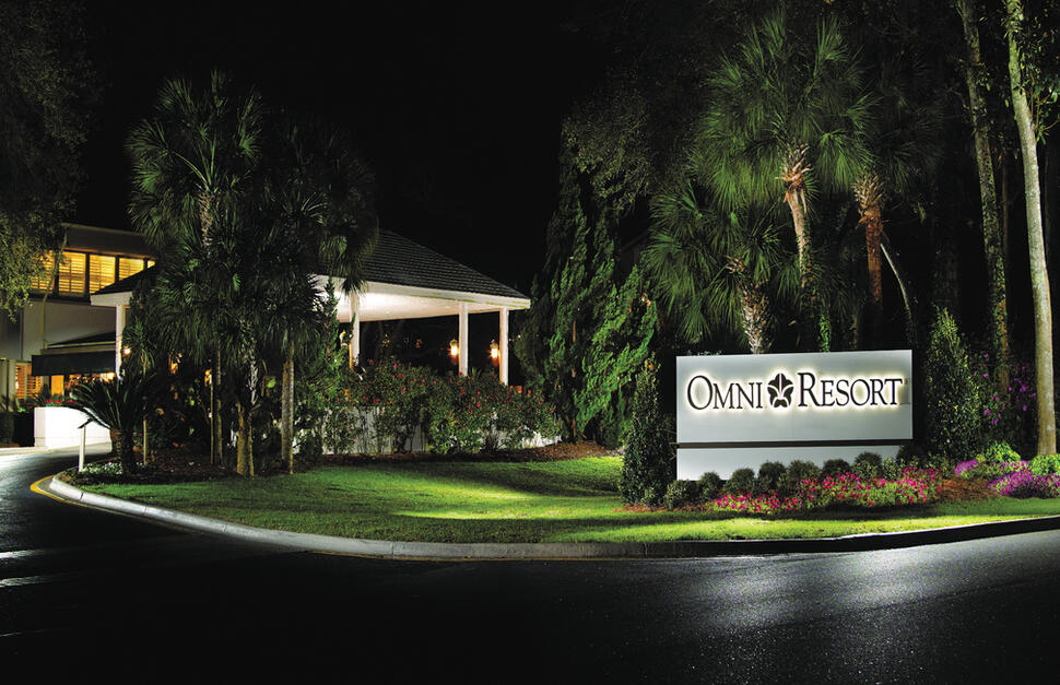 Hotel exterior, Omni Hilton Head Oceanfront Resort, South Carolina, USA