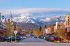 mountains, town, Pine Lodge