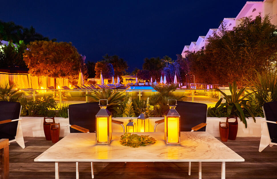 terrace, nightime