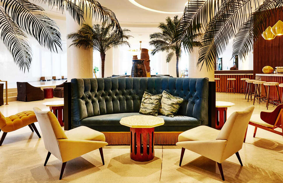 hotel lobby, interior, sofa