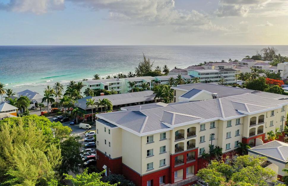 Aerial view of hotel