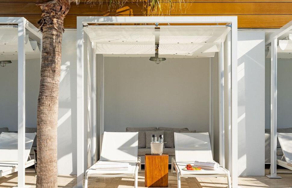 Poolside cabanas