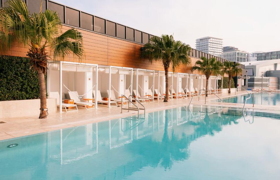Poolside cabanas