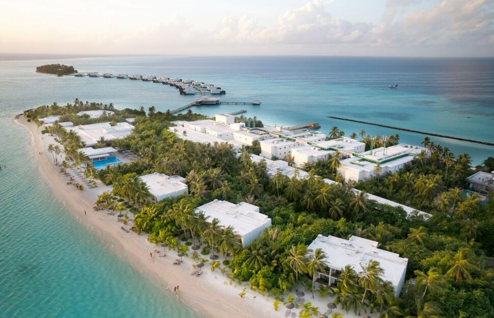Aerial view of hotel