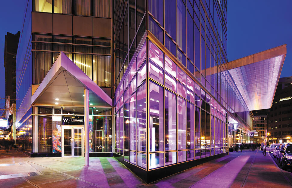 W Lounge entrance, W Boston, East Coast, USA