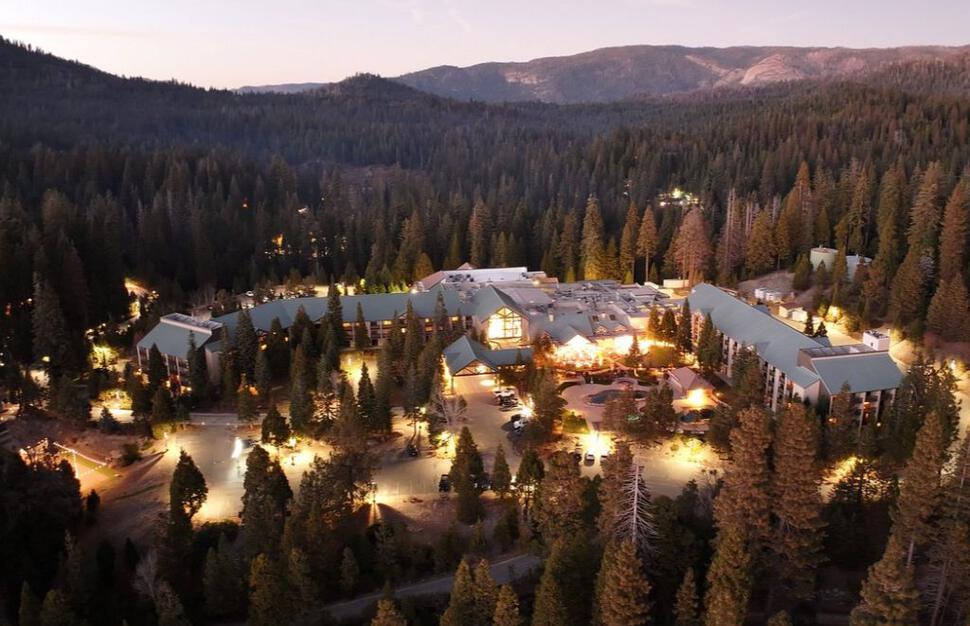 Aerial view of resort