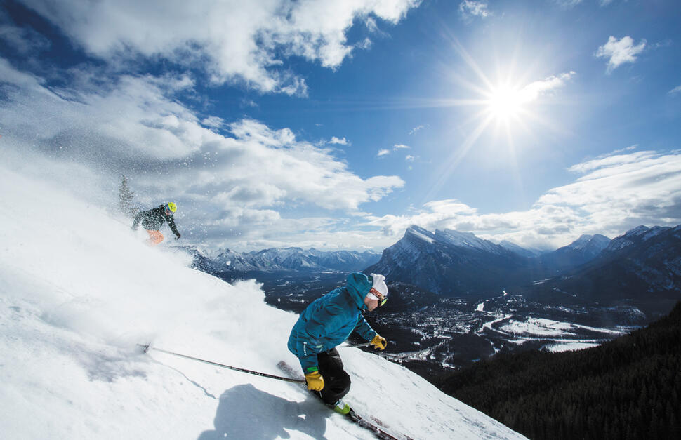 Skiing Sunshine Village in Banff