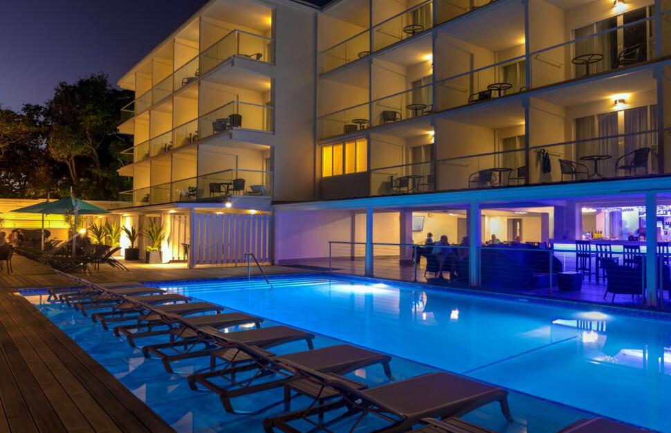 South Gap exterior at night