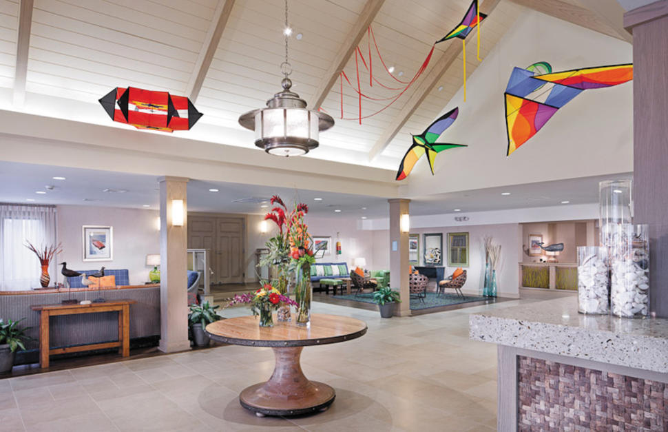 Lobby, Sea Crest Beach Hotel, Falmouth, New England, Eastern USA.