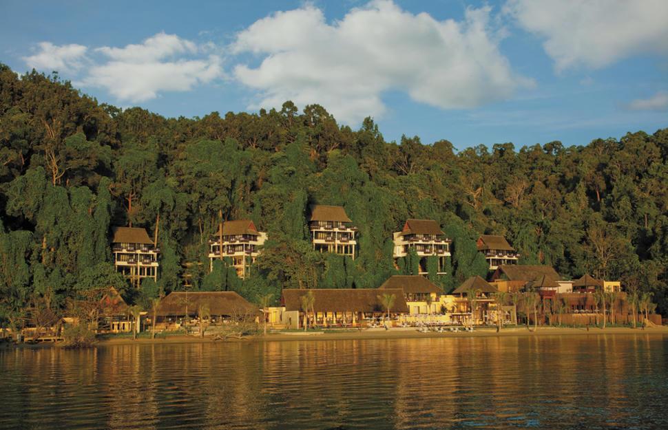 View from the sea of Gaya Island, Borneo, Malaysia