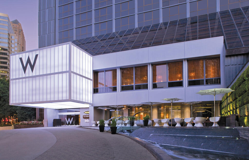 Hotel exterior, W Midtown Atlanta, Georgia