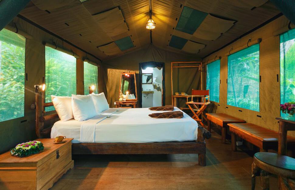 The Elephant Camp pool area