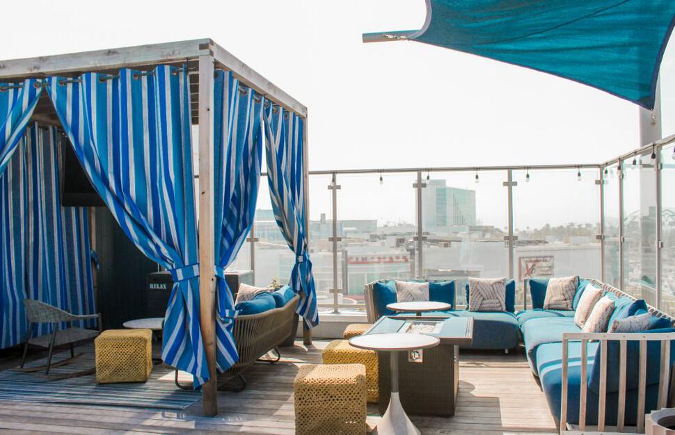 Poolside cabanas