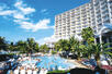Hotel and pool at Sanibel Harbour Resort and Spa in Florida, USA.