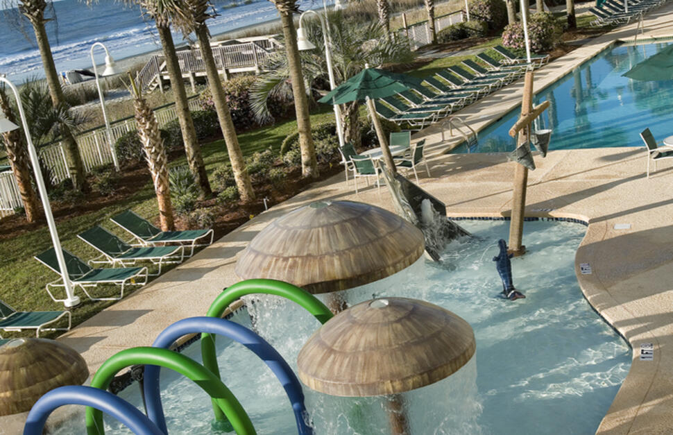 Pool, Swimming, kids, parasol, sunbathing, Hampton Inn & Suites Myrtle Beach, South Carolina, USA