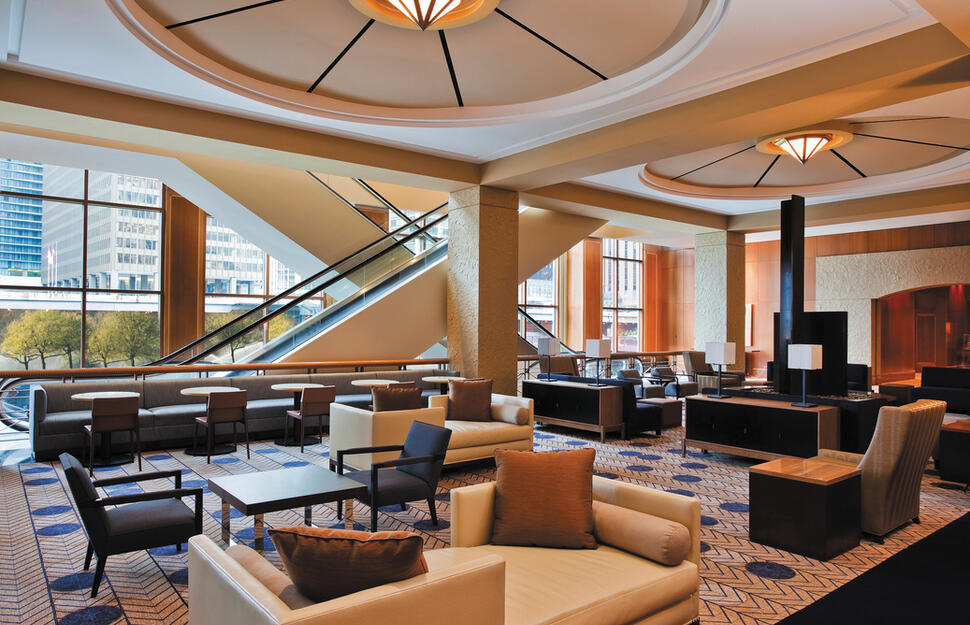 Lobby West, Sheraton Chicago Hotel and Towers, USA