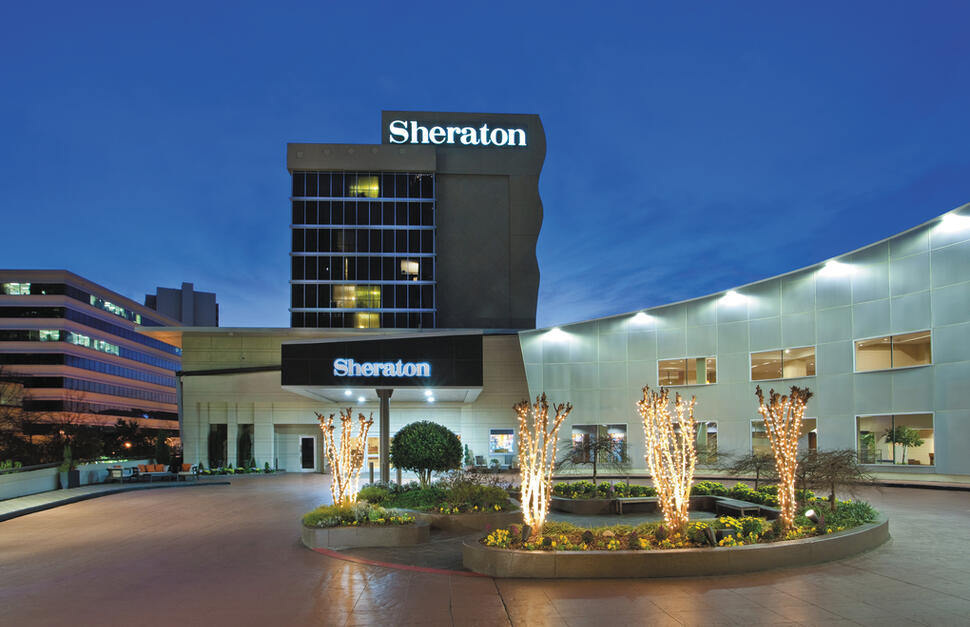 Hotel exterior, Sheraton Atlanta Downtown, Atlanta, Georgia, Southern USA, USA