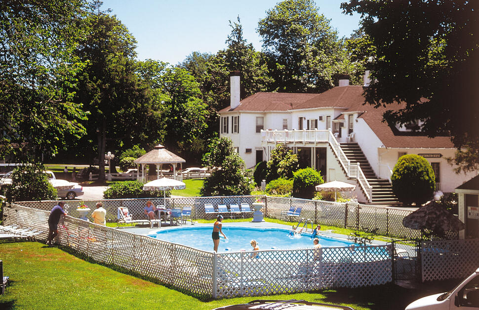 Outdoor pool at the Shoreway Acres Inn, Falmouth Massachusetts.