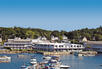 Exterior view of Boothbay Harbor Inn in Maine.
