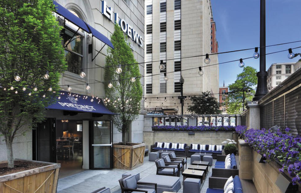 Precinct Bar Patio, Loews Boston, USA