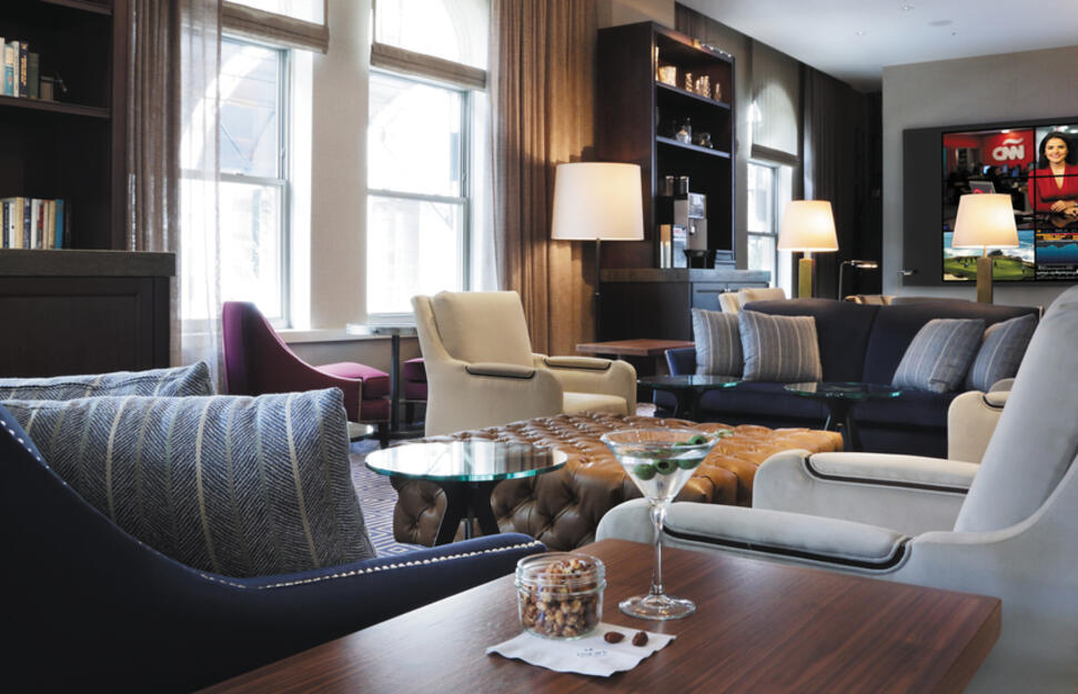 New Apothecary Lobby and Lounge, Loews Boston, Boston, USA,