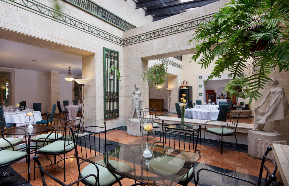 hotel dining, table, chair, Memories Miramar, Havana, Cuba, Caribbean