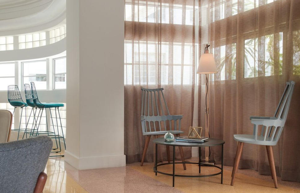 hotel interior, table, chairs