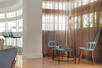 hotel interior, table, chairs