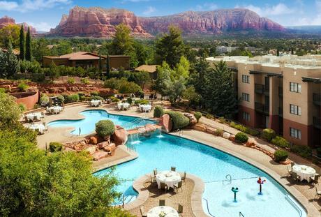 Aerial view of Cascades Pool