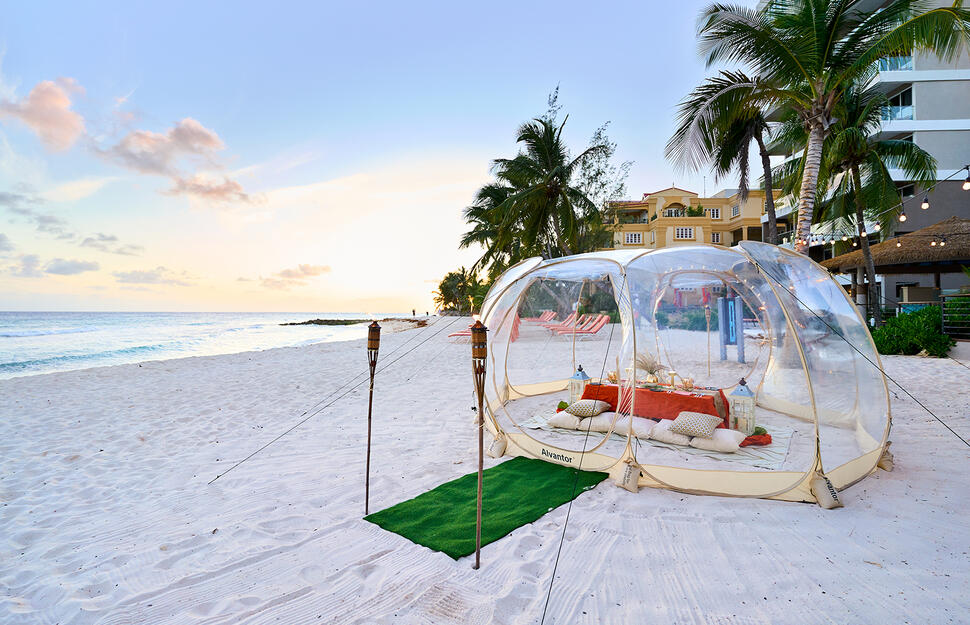 Bubble on the Beach private dining