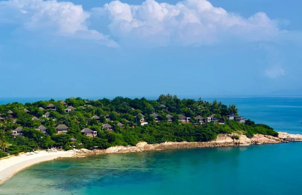 Aerial view of resort